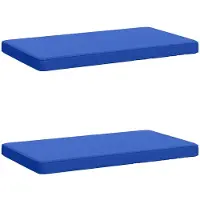 vidaXL 2-delige Bankkussens VUGHT 2 st 100% Polyester Koninklijk Blauw