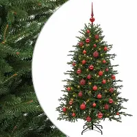 vidaXL - Kunstkerstboom - met - kerstbal - 120 - cm - 150 - LED's - Warmwit