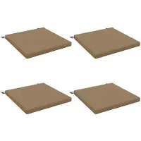vidaXL Zitkussens SOEST 4 st 100% Polyester Taupe 80 x 80 x 5 cm