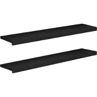 vidaXL Traplopers 2 st 110 x 30 x 2 cm Zwart Massief beukenhout