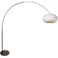 Steinhauer Booglamp Silva Alba 4761CA cacao met linnen kap Ø60 cm