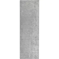 vidaXL - Tapijt - Grijs - 100 - x - 400 - cm - 100% - Polyester - 3 - mm - Wasbaar