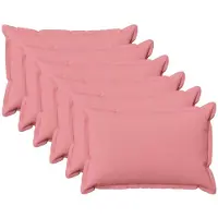 vidaXL Kussen met kussen HOUTEN 6 st Roze Faux Linnen