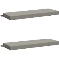 vidaXL Bankkussens SOEST 2 st 100% Polyester Grijs 100 x 40 x 8 cm