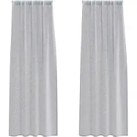 vidaXL Voile Gordijn 2 st Donkergrijs 260 x 140 cm Polyester