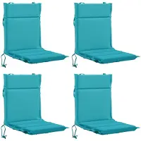 vidaXL Kussen voor lage rugstoel GEMERT 4 st 100% Polyester Turquoise