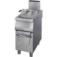 Maxima Premium Friteuse - 1 x 22 L - Enkel - 90 cm Diep - met Tapkraan - Gas
