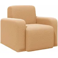 vidaXL Fauteuil Beige Bouclé