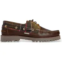 Barbour Heren Bruine leren nautische bootschoenen (45), Leer, Plat, Veters, Casual MFO0795