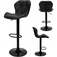 Viking Draaibare barkruk PINA zwart eco-leer - Verstelbaar & Comfortabel