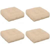 vidaXL 4-Piece Zitkussens VIANEN 4 st 100% Polyester Crèmekleurig