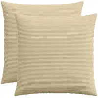 vidaXL Kussensloop 2 st HEERLEN Grijs Groen 70 x 70 cm corduroy
