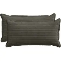 vidaXL Kussensloop 2 st HOUTEN Antraciet 40 x 80 cm corduroy