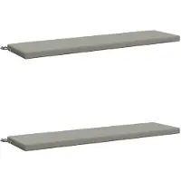 vidaXL Bankkussens SOEST 2 st 100% Polyester Grijs 150 x 40 x 5 cm
