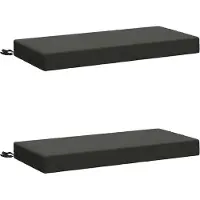 vidaXL Bankkussens SOEST 2 st 100% Polyester Antraciet 60 x 40 x 8 cm