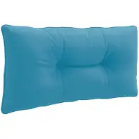 vidaXL Rugkussen PUTTEN 100% Polyester Lichtblauw 70 x 40 x 10 cm