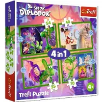 Trefl 4-in-1 Wereld van de draak Diplodocus puzzel 34663 - Puzzle 4w1 Świat Smoka Diplodoka 34663