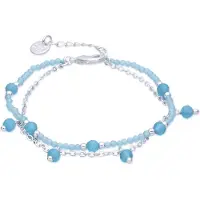 Luxenter Armband van blauw glas met rhodiumafwerking - Aira