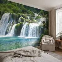Coloray Vliesbehang - Groente Snellijm Behang - 104x70 cm - Natuurlijke Harmonie Muurschildering - Slaapkamer behang Landschappen - Fotobehang Vlies - Gang behang