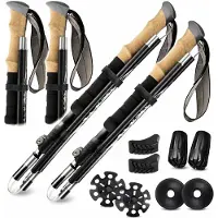 VHV - Wandelstokken - 2 stuks - Verstelbaar van 36 tot 130 cm - Trekkingstokken - Nordic walking stokken - Pro nordic walking - tijdens het kamperen