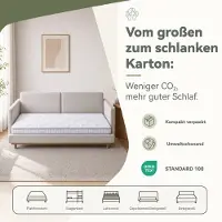 HAUSS SPOLE Pocketveringmatras 140x190x10 cm - 7 Zones Met Traagschuim - H3 Stevig Ligcomfort - Voor Slaapbank en Klapbed - Wit