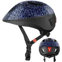 Movino Eclipse - S - Luipaard - Fietshelm met Geïntegreerd LED Achterlicht – Lichtgewicht 230g – In-Mold & EPS - Fiets Skeelers Step