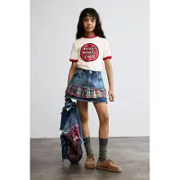 Desigual Rok blauw denim / lichtblauw / rood / zwart