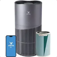Vibrix PureFlow70 Pro luchtreiniger - 150 m² - Automatische stand + 6-in-1 filtersysteem - Luchtkwaliteitsindicator - Ionisator - Luchtfilter - Air purifier met HEPA-filter