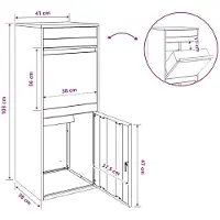 vidaXL Pakket Inwerpkoker zilver 41 x 38 x 103 cm Gegalvaniseerd staal