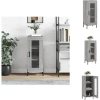 vidaXL Dressoir, grijs Sonoma, 34,5 x 34 x 90 cm, houtvezel