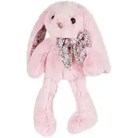 Histoire D'ours Pluche - Verhaal van een Beer - Knuffelvrienden - Roze Konijn 25 cm