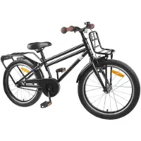 vidaXL Kinderfiets, 20 inch, geschikt voor kinderen van 6-11 jaar, zwart