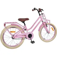 vidaXL Kinderfiets 18 Inch voor 5-7 jaar oud Licht Roze