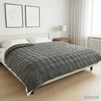 vidaXL Verzwaringsdeken Antraciet 220 x 235 cm 15 kg 100% Katoen 205T
