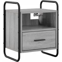 vidaXL Hangend Nachtkastje Grijs Sonoma 40 x 30 x 50 cm Bewerkt hout