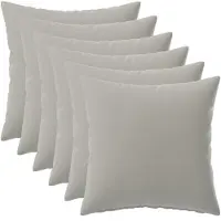 vidaXL Kussensloop 6 st HEERLEN Grijs 45 x 45 cm Polyester