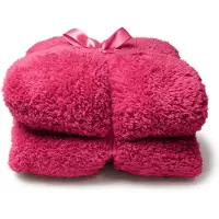Unique living Plaid Teddy Fuchsia 150 X 200 Cm