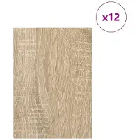 vidaXL Decor Panels 12 st Sonoma Eiken 21 x 30 x 0,27 cm Bewerkt hout