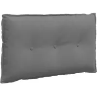 vidaXL Rugkussen Donkergrijs 80 x 50 cm Microvezel Stof