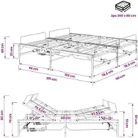 vidaXL Elektrisch Verstelbaar Bed Frame Wit 160 x 200 cm Staal