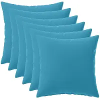 vidaXL Kussensloop 6 st HEERLEN Lichtblauw 40 x 40 cm Polyester