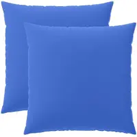 vidaXL Kussensloop 2 st HEERLEN Koninklijk Blauw 65 x 65 cm Polyester