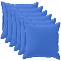 vidaXL Kussensloop 6 st HOUTEN Koninklijk Blauw 40 x 40 cm Polyester