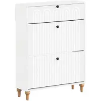 vidaXL Schoenenkast ALKMAAR 78 x 24 x 103 cm Bewerkt hout Wit