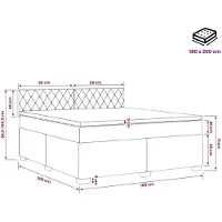 vidaXL Boxspringbed met matras Zwart 180 x 200 cm Fluweel