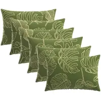 vidaXL Kussensloop 6 st HEERLEN Blad Design 50 x 70 cm Polyester