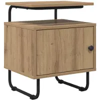 vidaXL Nachtkastje Artisanaal eiken Bewerkt hout