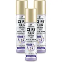 GLISS 3 x -Kur - Anti-Klit Spray - Winter Repair - Makkelijke Kambaarheid - 200 ml - Voordeelverpakking - 3 stuks