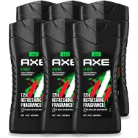Axe 6 x - 3-in-1 Douchegel - Africa - Squeezed Mandarin & Sandalwood - 100% Plantaardig - 250 ml - Voordeelverpakking - 6 stuks
