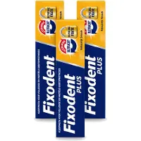 Fixodent 3 x Plus – Kleefpasta – Dual Power – 40 g - Voordeelverpakking - 3 stuks